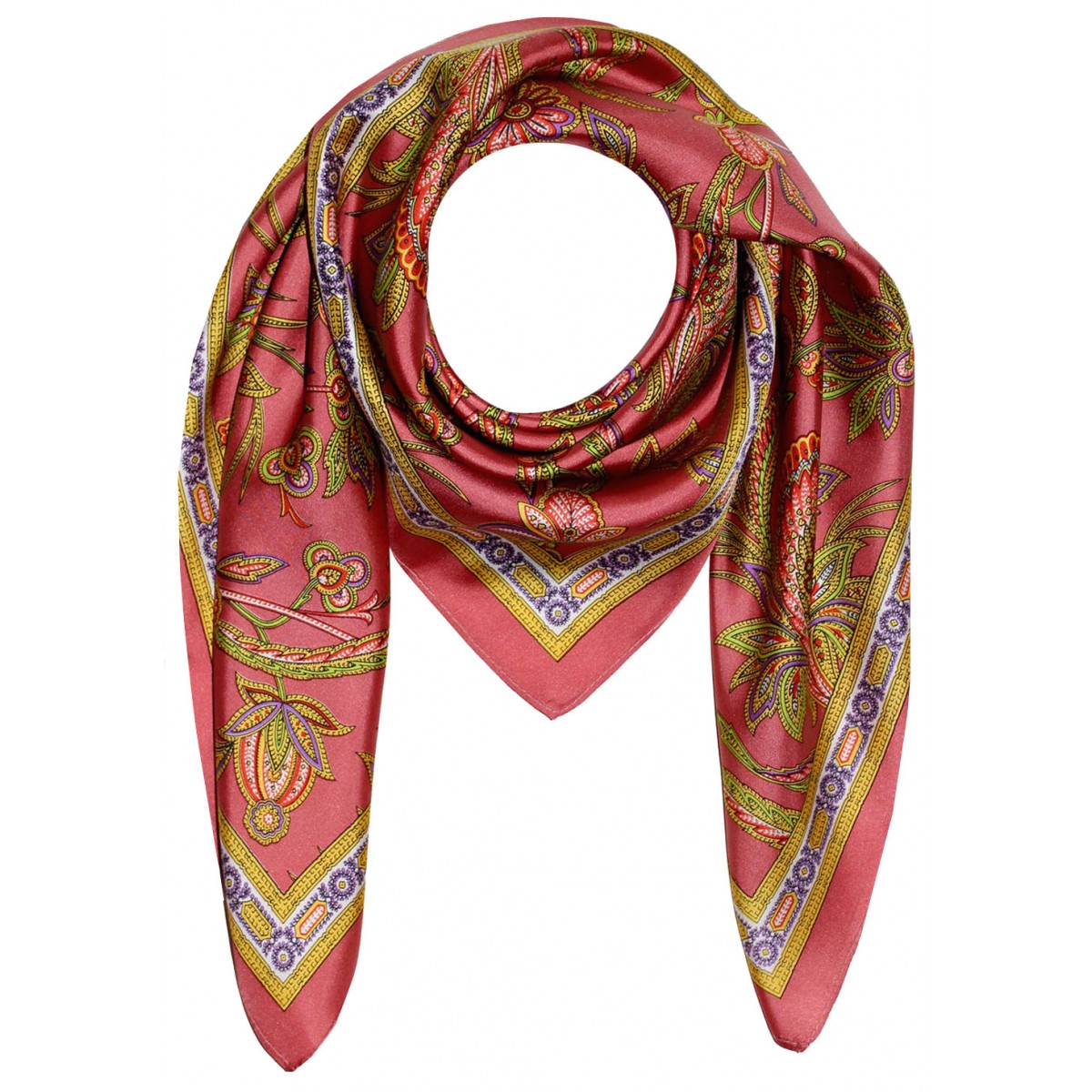 LORENZO CANA - The Official Online Store - Silk scarf Paisely in red ...