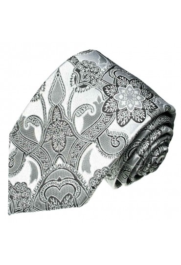 Hochzeit Krawatte wei silber LORENZO CANA