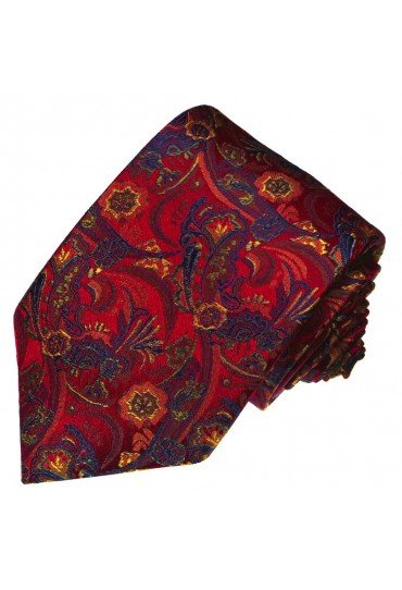 Krawatte Seide Blau Gold LORENZO CANA