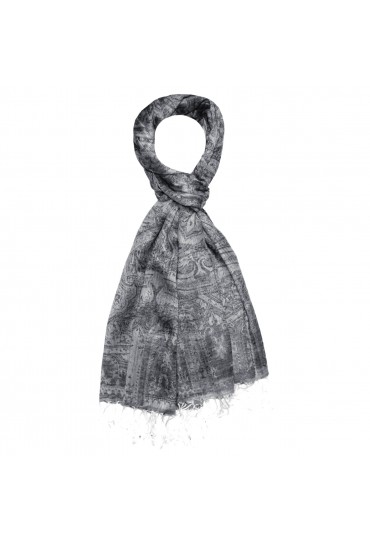 Herren Schaltuch Paisley grau hellgrau LORENZO CANA