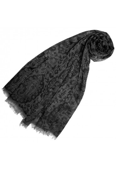 Cashmere Pashmina Jacquard Notting Hill Gray LORENZO CANA
