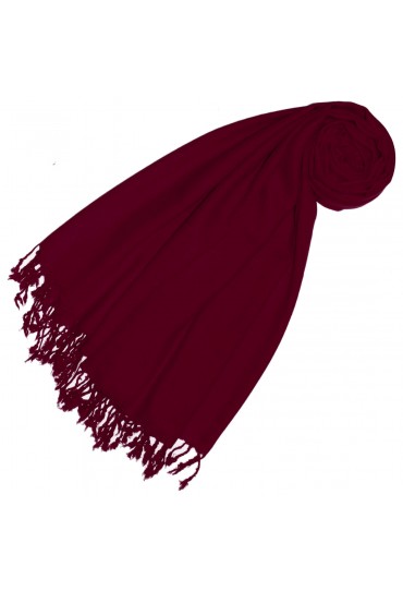Cashmere + wool scarf wine red monochrome LORENZO CANA
