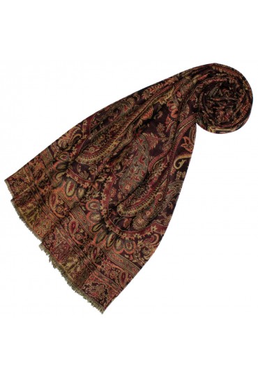 Cashmere Men's Scarf Superior Red Wine Red LORENZO CANA