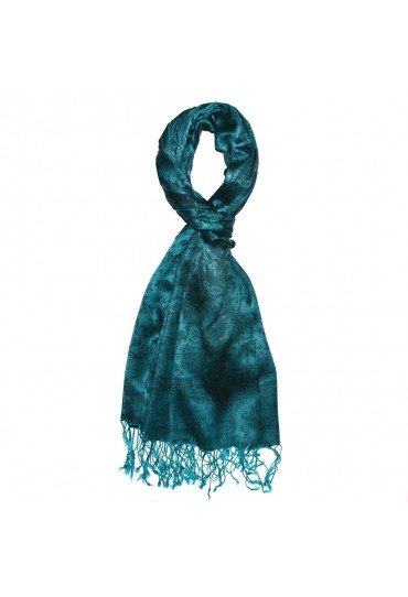 Men's scarf Paisley Turquoise Petrol LORENZO CANA
