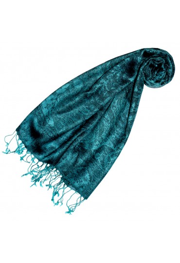 Pashmina Paisley turquoise petrol LORENZO CANA

