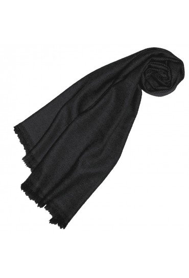 Cashmere Scarf plain Night Gray LORENZO CANA
