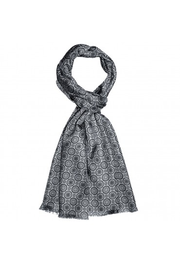 XL scarf for women silk silver points LORENZO CANA