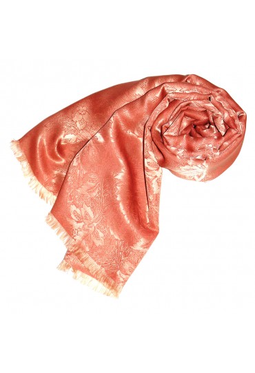 Women's Shawl Viscose Silk Paisley Orange LORENZO CANA