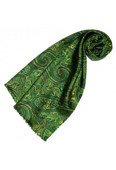 Seidenschal Damen grün türkis hellblau Paisley LORENZO CANA