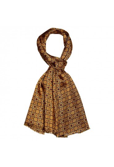 XL scarf for ladies silk gold points LORENZO CANA