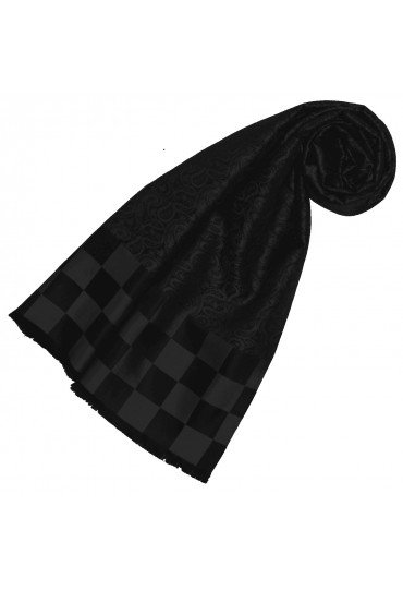 Lady scarf silk classy black LORENZO CANA