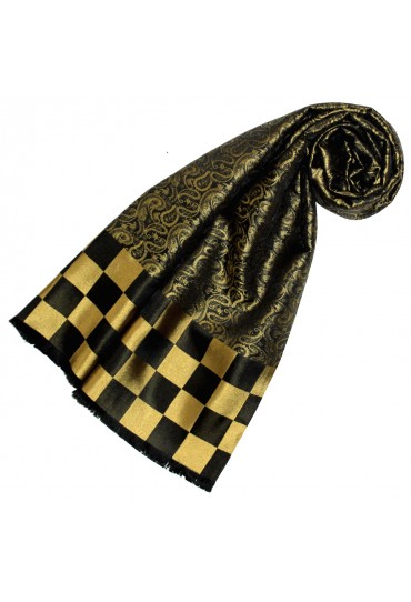 Women's golden silk scarf LORENZO CANA