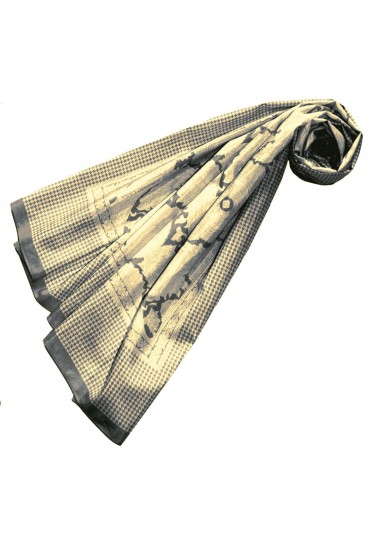XXL scarf for women yellow cotton LORENZO CANA