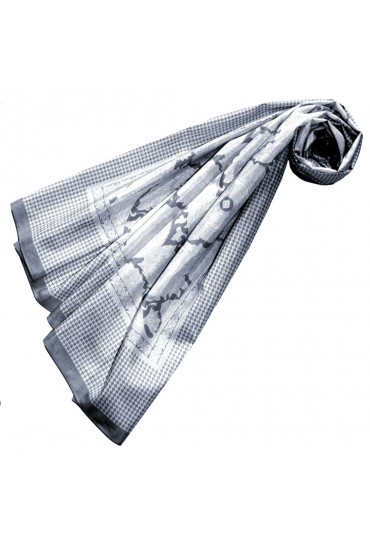 XXL scarf for women Gray cotton LORENZO CANA