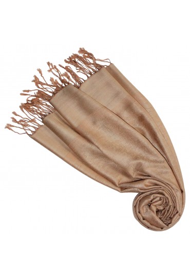 Men's Scarf Modal Paisley caramel brown LORENZO CANA