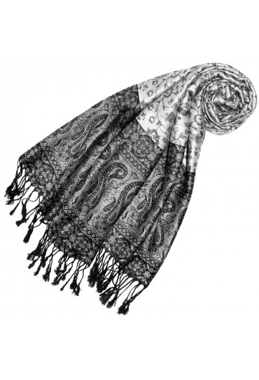 mens scarf Modal Ivory White Black LORENZO CANA
