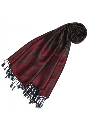 mens scarf Modal Raspberry Red Brown Black LORENZO CANA