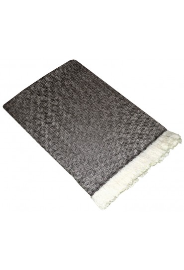 Sofa Blanket 100% Cashmere Grey White LORENZO CANA