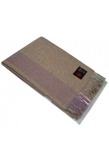 Blanket 100% Alpaca Brown Mint Green Pink LORENZO CANA
