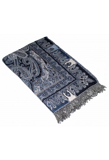 Blanket Black Blue Beige LORENZO CANA