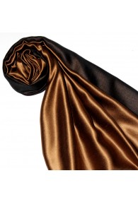 Women's Shawl Silk Viscose Bicolored Brown Copper LORENZO CANA