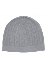 Cap Cashmere Cable Knit Gray LORENZO CANA