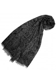 Cashmere mens pashmina Jacquard Notting Hill Gray LORENZO CANA