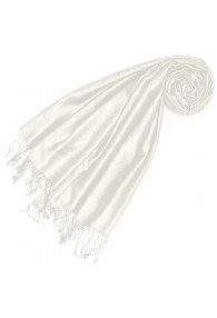 Silk + Viscose mens scarf paisley jaquard noble white LORENZO CANA