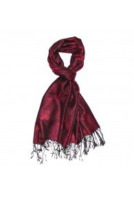 Schaltuch 100% Modal Paisley beere bordeaux weinrot LORENZO CANA