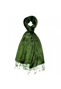 Men's scarf Paisley green grass green LORENZO CANA