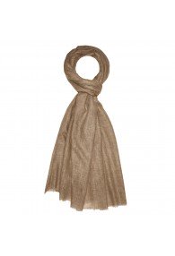 Shawl 100% Cashmere Unicolored Brown For Men LORENZO CANA