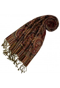 Scarf Wool Orange Black Yellow LORENZO CANA