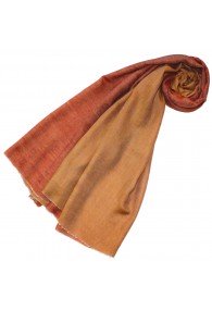 Cashmere mens scarf doubleface ocher and orange LORENZO CANA