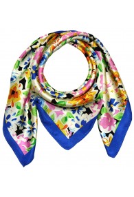 Silk scarf multicolored Floral LORENZO CANA
