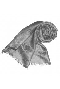 Shawl Viscose Silk Paisley Silver For Women LORENZO CANA