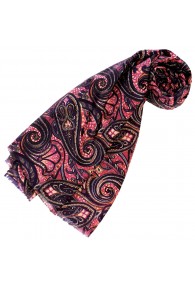 Schaltuch Damen Paisley rosa violett LORENZO CANA