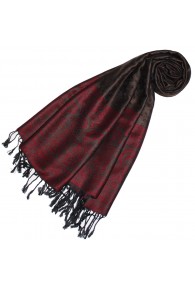 mens scarf Modal Raspberry Red Brown Black LORENZO CANA