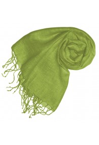 Linen mens scarf Solid Colors Spring Green LORENZO CANA