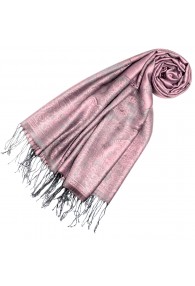 Modal shawl in pink gray Graphically woven LORENZO CANA