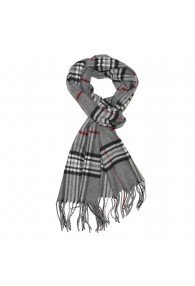 Scarf For Men Elegant Gray Black White LORENZO CANA 