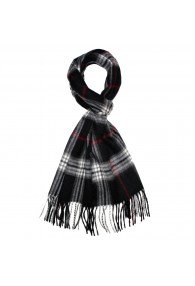 Scarf For Men Modern Black White Red LORENZO CANA