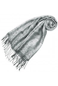 Modal gray-white scarf Graphically woven LORENZO CANA