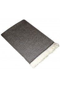 Sofa Blanket 100% Cashmere Grey White LORENZO CANA
