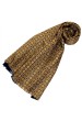 Reversible scarf silk + wool for men Gold LORENZO CANA