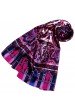Seidenschal Damen rosa violett blau rot Paisley LORENZO CANA