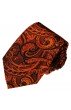 Silk tie orange bordeaux LORENZO CANA