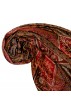 Seide Wolle Pashmina Paisley rotbraun weinrot LORENZO CANA
