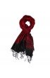 60% Seide und 40% Wolle Pashmina Paisley dunkelrot schwarz LORENZO CANA
