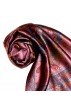 Schal 100% Seide Paisley beere orangerot blau LORENZO CANA