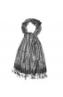 Women's Shawl Silk Viscose Paisley Grey Silver LORENZO CANA